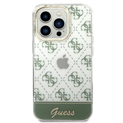Etui Guess 4G Pattern Script na iPhone 14 Pro Max - khaki