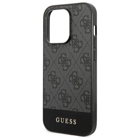 Etui Guess 4G Stripe Collection na iPhone 14 Pro Max - szare