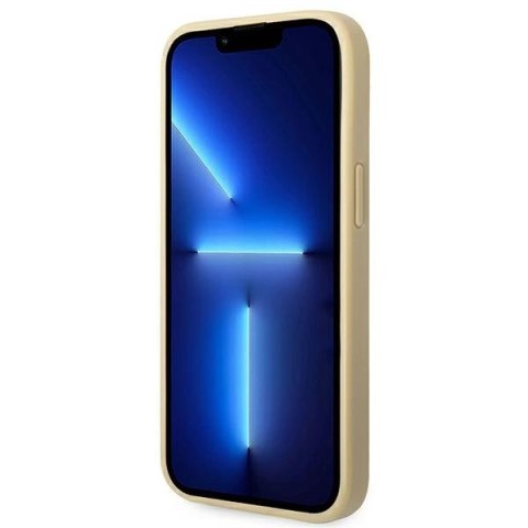 Etui Guess Glitter Script na iPhone 14 Plus - złote