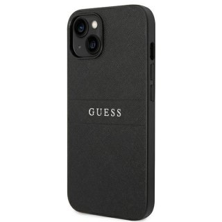 Etui Guess Saffiano Strap na iPhone 14 Plus - czarne