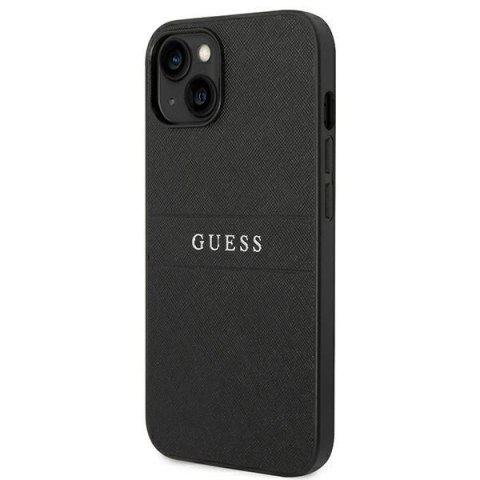 Etui Guess Saffiano Strap na iPhone 14 Plus - czarne