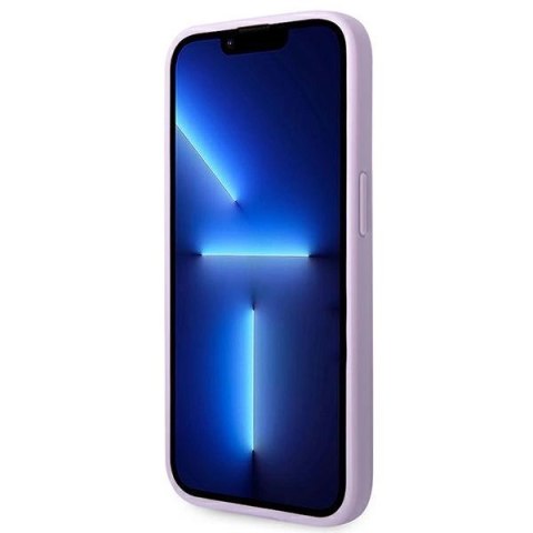 Etui Guess Saffiano Strap na iPhone 14 Pro - fioletowe