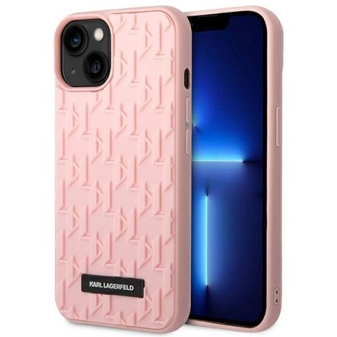 Etui Karl Lagerfeld 3D Monogram na iPhone 14 Plus - różowe Etui Karl Lagerfeld 3D Monogram na iPhone 14 Plus - różowe