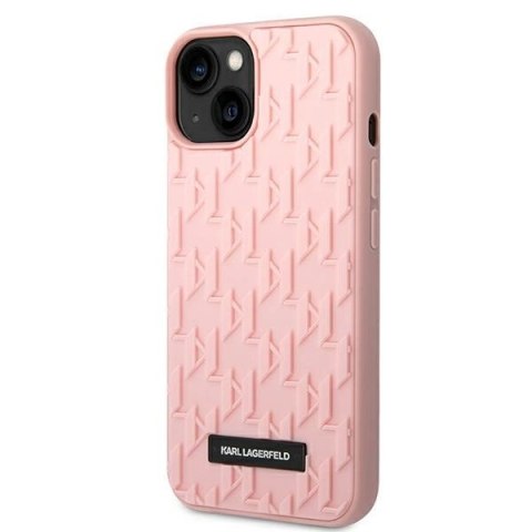 Etui Karl Lagerfeld 3D Monogram na iPhone 14 Plus - różowe Etui Karl Lagerfeld 3D Monogram na iPhone 14 Plus - różowe