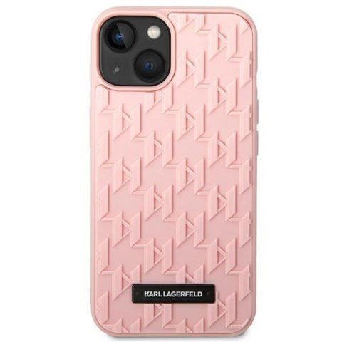 Etui Karl Lagerfeld 3D Monogram na iPhone 14 Plus - różowe Etui Karl Lagerfeld 3D Monogram na iPhone 14 Plus - różowe