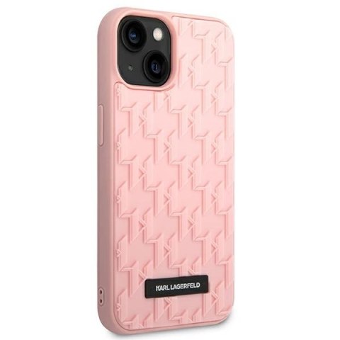 Etui Karl Lagerfeld 3D Monogram na iPhone 14 Plus - różowe Etui Karl Lagerfeld 3D Monogram na iPhone 14 Plus - różowe