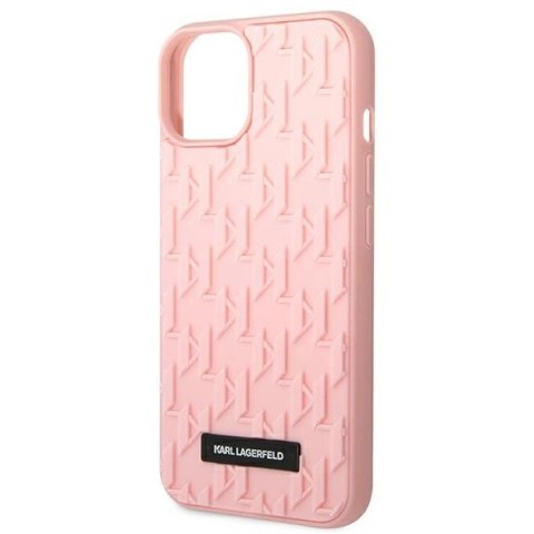 Etui Karl Lagerfeld 3D Monogram na iPhone 14 Plus - różowe Etui Karl Lagerfeld 3D Monogram na iPhone 14 Plus - różowe