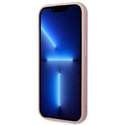 Etui Karl Lagerfeld 3D Monogram na iPhone 14 Pro - różowe