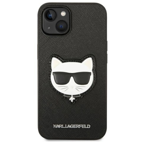 Etui Karl Lagerfeld Saffiano Choupette Head Patch na iPhone 14 - czarne