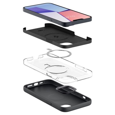 Etui Spigen Silicone Fit Mag z MagSafe na iPhone 14 Plus - czarne Etui Spigen Silicone Fit Mag z MagSafe na iPhone 14 Plus - czarne