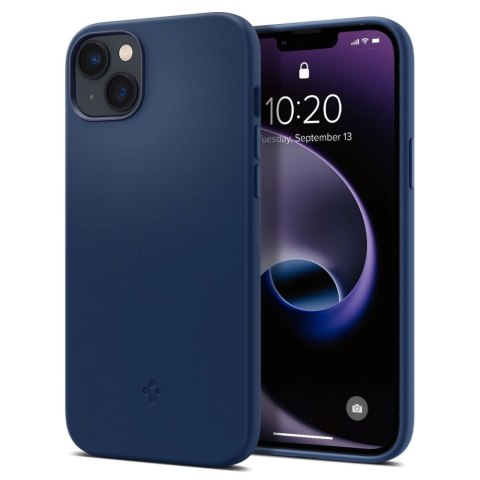 Etui Spigen Silicone Fit Mag z MagSafe na iPhone 14 Plus - niebieskie Etui Spigen Silicone Fit Mag z MagSafe na iPhone 14 Plus - niebieskie