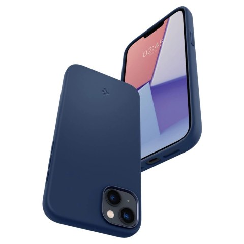 Etui Spigen Silicone Fit Mag z MagSafe na iPhone 14 Plus - niebieskie Etui Spigen Silicone Fit Mag z MagSafe na iPhone 14 Plus - niebieskie