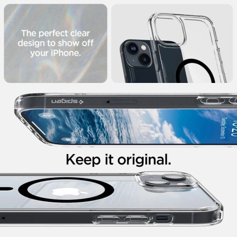 Etui Spigen Ultra Hybrid Mag z MagSafe na iPhone 14 Plus - przezroczysto-czarne Etui Spigen Ultra Hybrid Mag z MagSafe na iPhone 14 Plus - przezroczysto-czarne