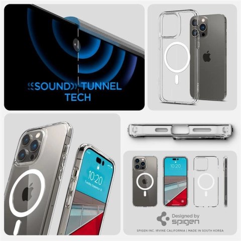 Etui Spigen Ultra Hybrid Mag z MagSafe na iPhone 14 Pro Max - przezroczysto-białe Etui Spigen Ultra Hybrid Mag z MagSafe na iPhone 14 Pro Max - przezroczysto-białe
