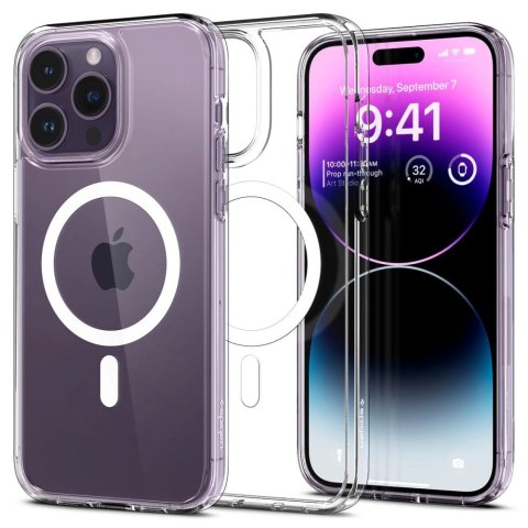 Etui Spigen Ultra Hybrid Mag z MagSafe na iPhone 14 Pro - przezroczysto-białe Etui Spigen Ultra Hybrid Mag z MagSafe na iPhone 14 Pro - przezroczysto-białe