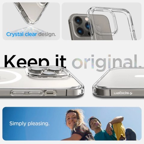 Etui Spigen Ultra Hybrid Mag z MagSafe na iPhone 14 Pro - przezroczysto-białe Etui Spigen Ultra Hybrid Mag z MagSafe na iPhone 14 Pro - przezroczysto-białe