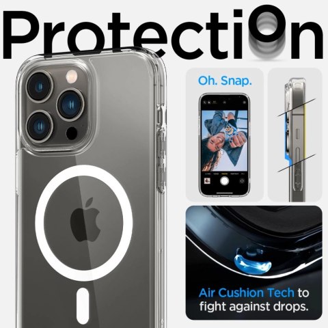 Etui Spigen Ultra Hybrid Mag z MagSafe na iPhone 14 Pro - przezroczysto-białe Etui Spigen Ultra Hybrid Mag z MagSafe na iPhone 14 Pro - przezroczysto-białe