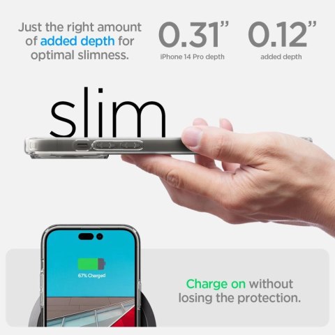 Etui Spigen Ultra Hybrid Mag z MagSafe na iPhone 14 Pro - przezroczysto-białe Etui Spigen Ultra Hybrid Mag z MagSafe na iPhone 14 Pro - przezroczysto-białe