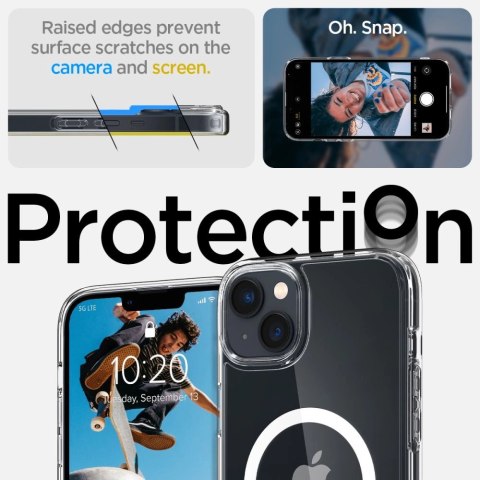 Etui Spigen Ultra Hybrid Mag z MagSafe na iPhone 14 - przezroczysto-białe Etui Spigen Ultra Hybrid Mag z MagSafe na iPhone 14 - przezroczysto-białe