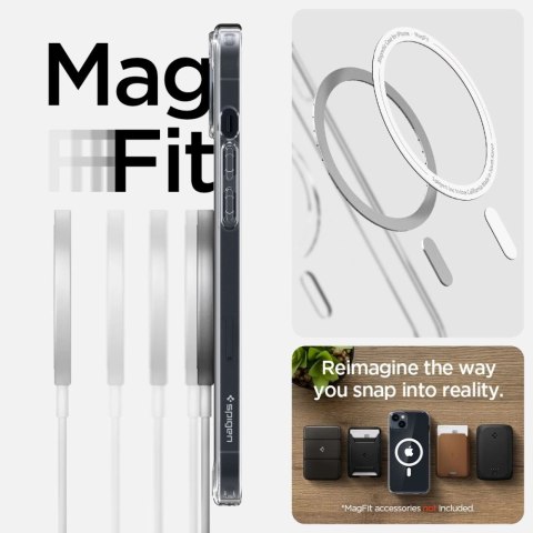 Etui Spigen Ultra Hybrid Mag z MagSafe na iPhone 14 - przezroczysto-białe Etui Spigen Ultra Hybrid Mag z MagSafe na iPhone 14 - przezroczysto-białe
