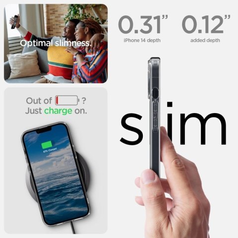 Etui Spigen Ultra Hybrid Mag z MagSafe na iPhone 14 - przezroczysto-białe Etui Spigen Ultra Hybrid Mag z MagSafe na iPhone 14 - przezroczysto-białe