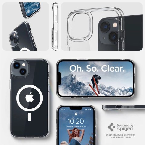 Etui Spigen Ultra Hybrid Mag z MagSafe na iPhone 14 - przezroczysto-białe Etui Spigen Ultra Hybrid Mag z MagSafe na iPhone 14 - przezroczysto-białe