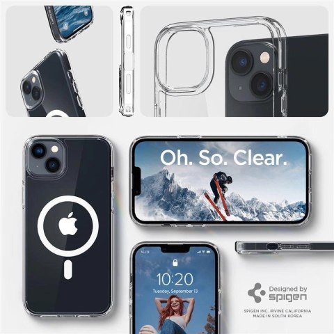 Etui Spigen Ultra Hybrid Mag z MagSafe na iPhone 14 - przezroczysto-białe Etui Spigen Ultra Hybrid Mag z MagSafe na iPhone 14 - przezroczysto-białe