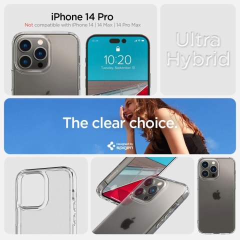 Etui Spigen Ultra Hybrid na iPhone 14 Pro - matowo-przezroczyste