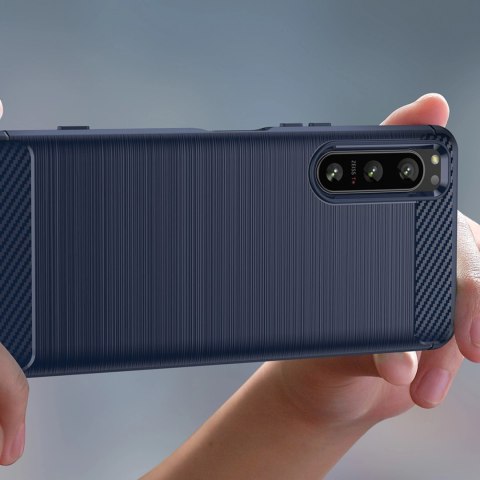 Thunder Case etui Xiaomi Poco F4 5G silikonowy pancerny pokrowiec niebieskie
