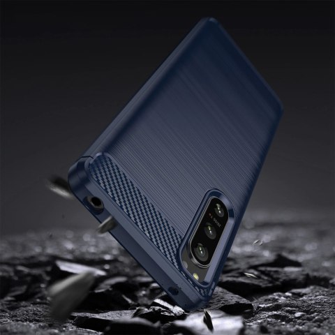 Thunder Case etui Xiaomi Poco M4 5G silikonowy pancerny pokrowiec czarne