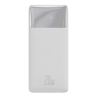 Baseus Bipow powerbank z szybkim ładowaniem 30000mAh 20W biały (Overseas Edition) + kabel USB-A - Micro USB 0.25m biały (PPBD050