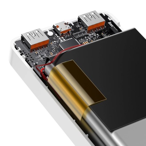 Baseus Bipow powerbank z szybkim ładowaniem 30000mAh 20W biały (Overseas Edition) + kabel USB-A - Micro USB 0.25m biały (PPBD050 Baseus Bipow powerbank z szybkim ładowaniem 30000mAh 20W biały (Overseas Edition) + kabel USB-A - Micro USB 0.25m biały (PPBD050