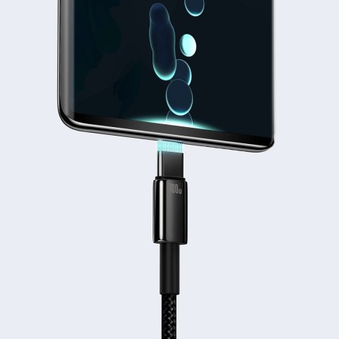 Baseus Tungsten Gold kabel USB-A - USB-C 480Mb/s 100W 1m czarny (CAWJ000001) Baseus Tungsten Gold kabel USB-A - USB-C 480Mb/s 100W 1m czarny (CAWJ000001)