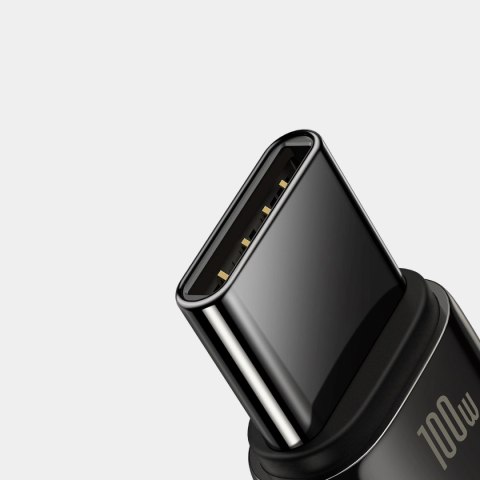 Baseus Tungsten Gold kabel USB-A - USB-C 480Mb/s 100W 1m czarny (CAWJ000001) Baseus Tungsten Gold kabel USB-A - USB-C 480Mb/s 100W 1m czarny (CAWJ000001)