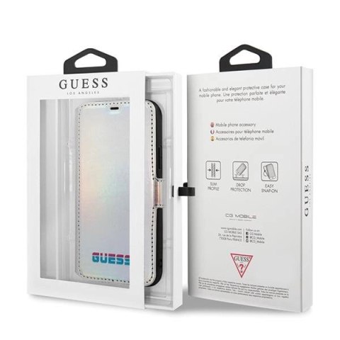 Etui Guess Iridescent na iPhone 11 Pro - srebrne Etui Guess Iridescent na iPhone 11 Pro - srebrne