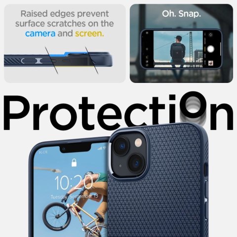 Etui Spigen Liquid Air na iPhone 14 Plus - niebieskie