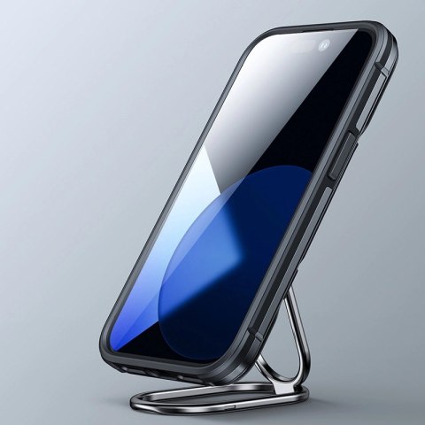Joyroom Dual Hinge etui iPhone 14 Pro pancerny pokrowiec z podstawką uchwytem ring holder czarne Joyroom Dual Hinge etui iPhone 14 Pro pancerny pokrowiec z podstawką uchwytem ring holder czarne