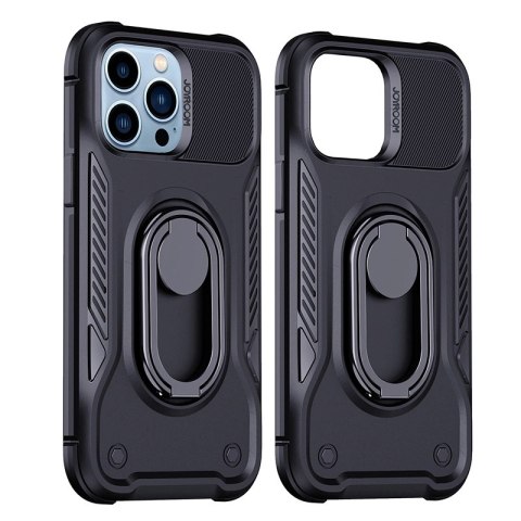 Joyroom Dual Hinge etui iPhone 14 Pro pancerny pokrowiec z podstawką uchwytem ring holder czarne Joyroom Dual Hinge etui iPhone 14 Pro pancerny pokrowiec z podstawką uchwytem ring holder czarne