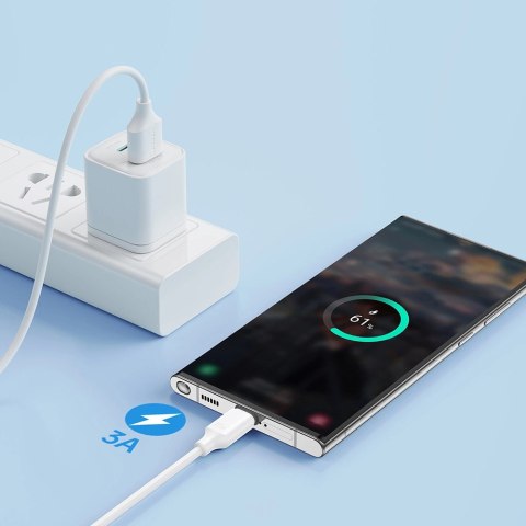 Kabel Joyroom Long-Lasting Series A9 USB-A / USB-C 3A 1m - biały Kabel Joyroom Long-Lasting Series A9 USB-A / USB-C 3A 1m - biały