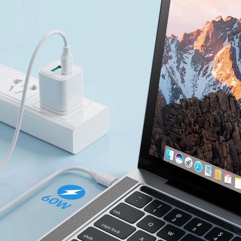 Kabel Joyroom Long-Lasting Series A9 USB-C / USB-C PD QC 60W 3A 1m - biały Kabel Joyroom Long-Lasting Series A9 USB-C / USB-C PD QC 60W 3A 1m - biały