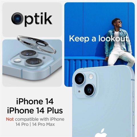 Osłona aparatu Spigen Optik.tR Camera Protector na iPhone 14 / 14 Plus - przezroczysta 2 szt. Osłona aparatu Spigen Optik.tR Camera Protector na iPhone 14 / 14 Plus - przezroczysta 2 szt.