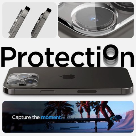 Osłona aparatu Spigen Optik.tR Camera Protector na iPhone 14 Pro / 14 Pro Max - przezroczysta 2 szt. Osłona aparatu Spigen Optik.tR Camera Protector na iPhone 14 Pro / 14 Pro Max - przezroczysta 2 szt.