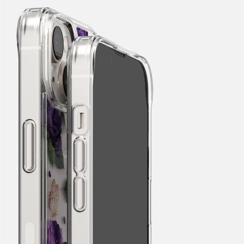 Ringke Fusion Design pancerne etui pokrowiec z żelową ramką iPhone 14 Plus przezroczysty (Purple rose) (FD637E29) Ringke Fusion Design pancerne etui pokrowiec z żelową ramką iPhone 14 Plus przezroczysty (Purple rose) (FD637E29)