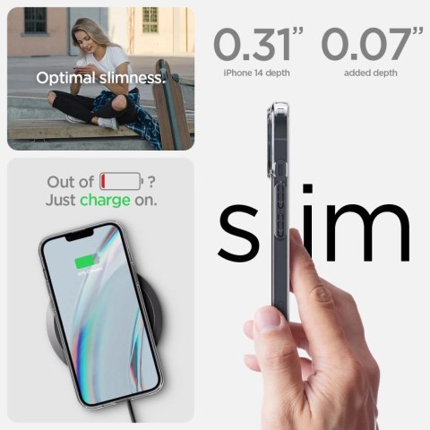 Zestaw etui Spigen Crystal i szkło hartowane na iPhone 14 Plus - przezroczyste Zestaw etui Spigen Crystal i szkło hartowane na iPhone 14 Plus - przezroczyste