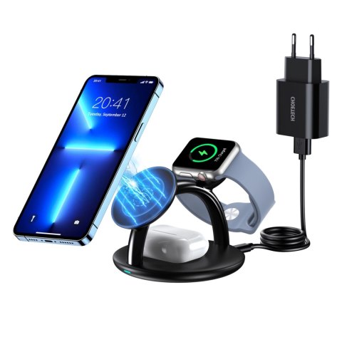 Choetech indukcyjna stacja ładująca 3w1 iPhone 12/13/14, AirPods Pro, Apple Watch czarny (T587-F) Choetech indukcyjna stacja ładująca 3w1 iPhone 12/13/14, AirPods Pro, Apple Watch czarny (T587-F)