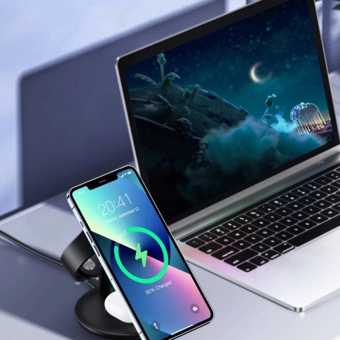 Choetech indukcyjna stacja ładująca 3w1 iPhone 12/13/14, AirPods Pro, Apple Watch czarny (T587-F) Choetech indukcyjna stacja ładująca 3w1 iPhone 12/13/14, AirPods Pro, Apple Watch czarny (T587-F)