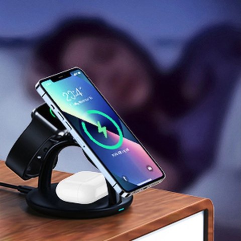 Choetech indukcyjna stacja ładująca 3w1 iPhone 12/13/14, AirPods Pro, Apple Watch czarny (T587-F) Choetech indukcyjna stacja ładująca 3w1 iPhone 12/13/14, AirPods Pro, Apple Watch czarny (T587-F)
