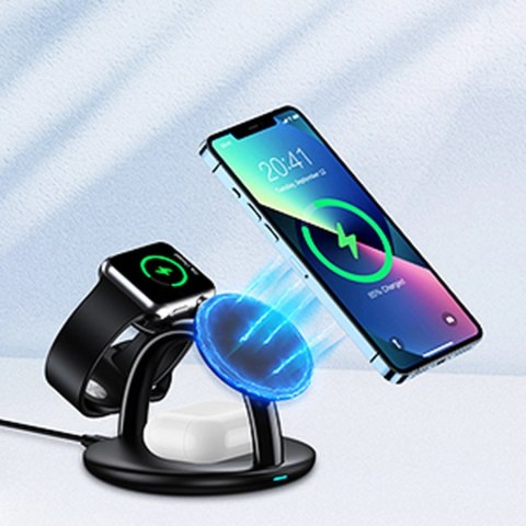 Choetech indukcyjna stacja ładująca 3w1 iPhone 12/13/14, AirPods Pro, Apple Watch czarny (T587-F) Choetech indukcyjna stacja ładująca 3w1 iPhone 12/13/14, AirPods Pro, Apple Watch czarny (T587-F)