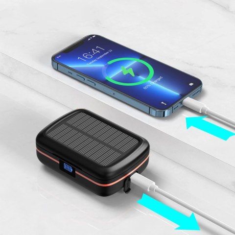 Choetech słuchawki bezprzewodowe TWS wodoodporne z panelem słonecznym i wbudowanym powerbankiem 2500mAh czarny (BH-T05) Choetech słuchawki bezprzewodowe TWS wodoodporne z panelem słonecznym i wbudowanym powerbankiem 2500mAh czarny (BH-T05)