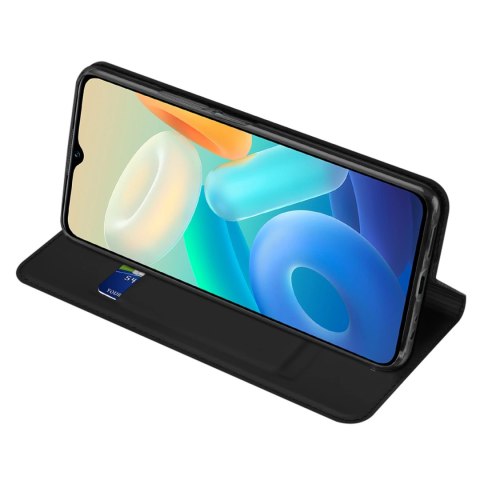 Dux Ducis Skin Pro etui Vivo Y16 / Y02s portfel kabura pokrowiec z klapką czarny Dux Ducis Skin Pro etui Vivo Y16 / Y02s portfel kabura pokrowiec z klapką czarny